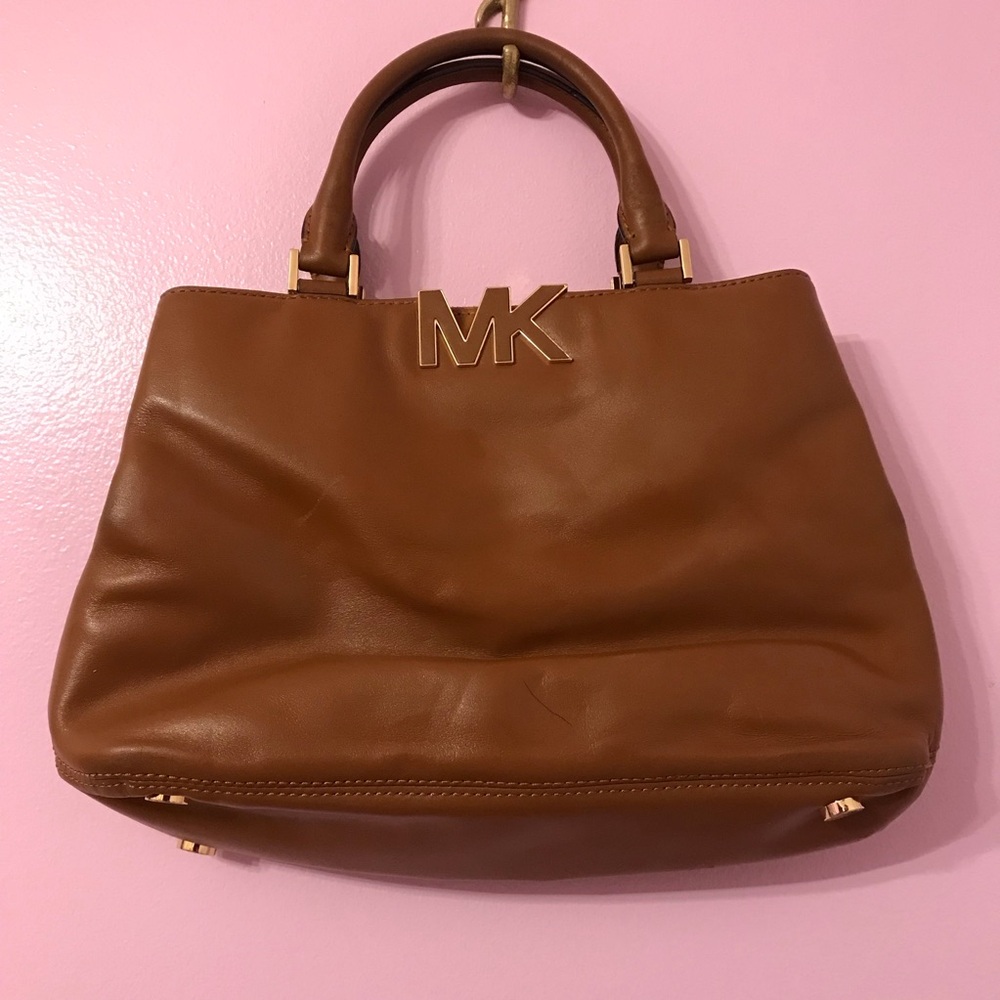 Michael Kors brown Florence Leather Satchel
